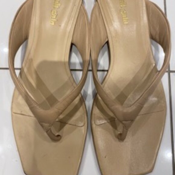 Clear Out-VGUC Cult Gaia Jasie Leather Thong Sandals sz 39 - Picture 3 of 11